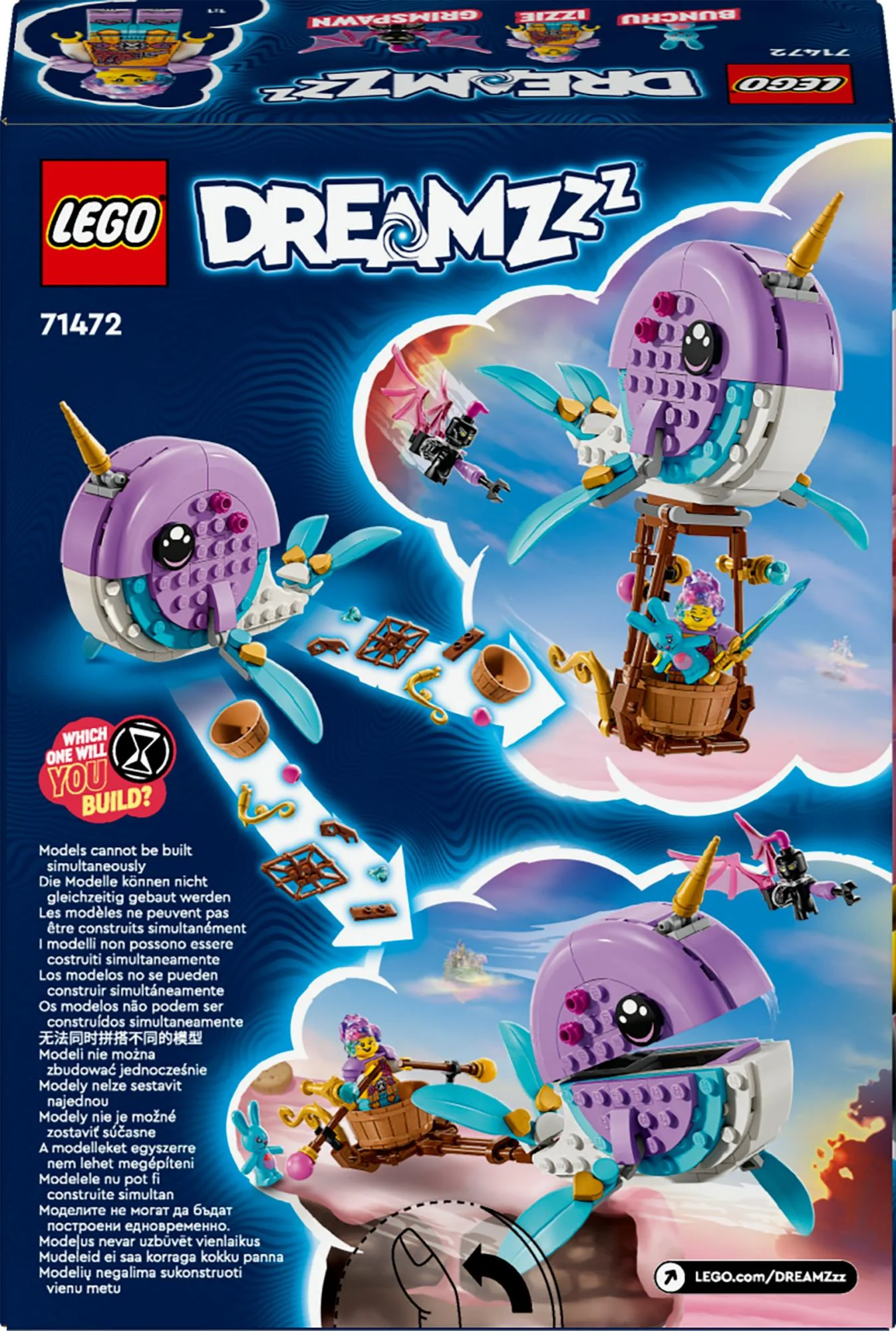 LEGO 71472 DreamZzz Izzie's Narwhal Hot Air Balloon