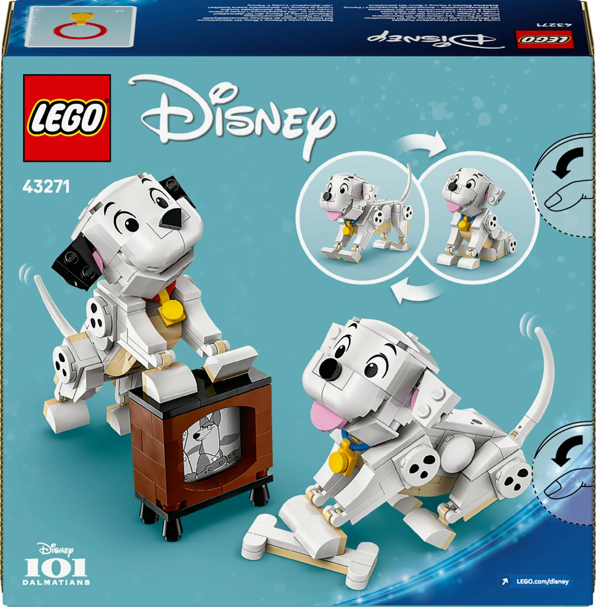 LEGO 43271 Disney Classic Puppies Lucky and Penny from 101 Dalmatians