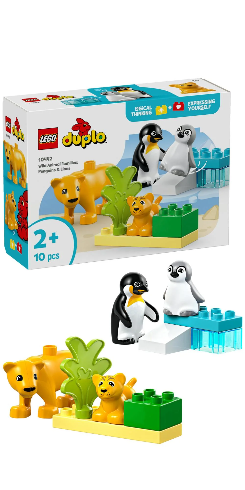LEGO 10442 DUPLO Town wild animal families: penguins and lions