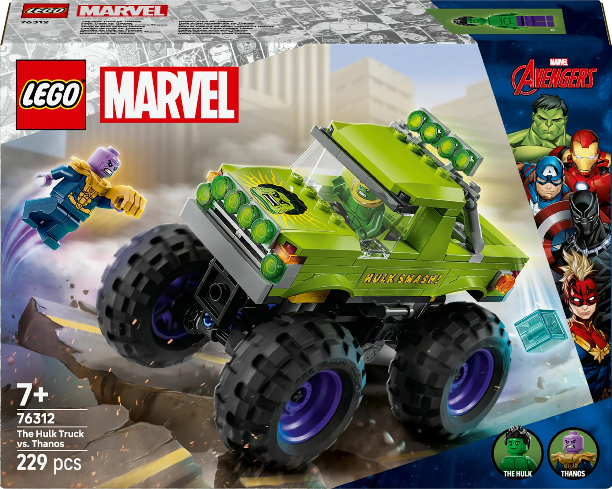 LEGO 76312 Marvel Super Heroes Marvel Hulk Truck vs. Thanos
