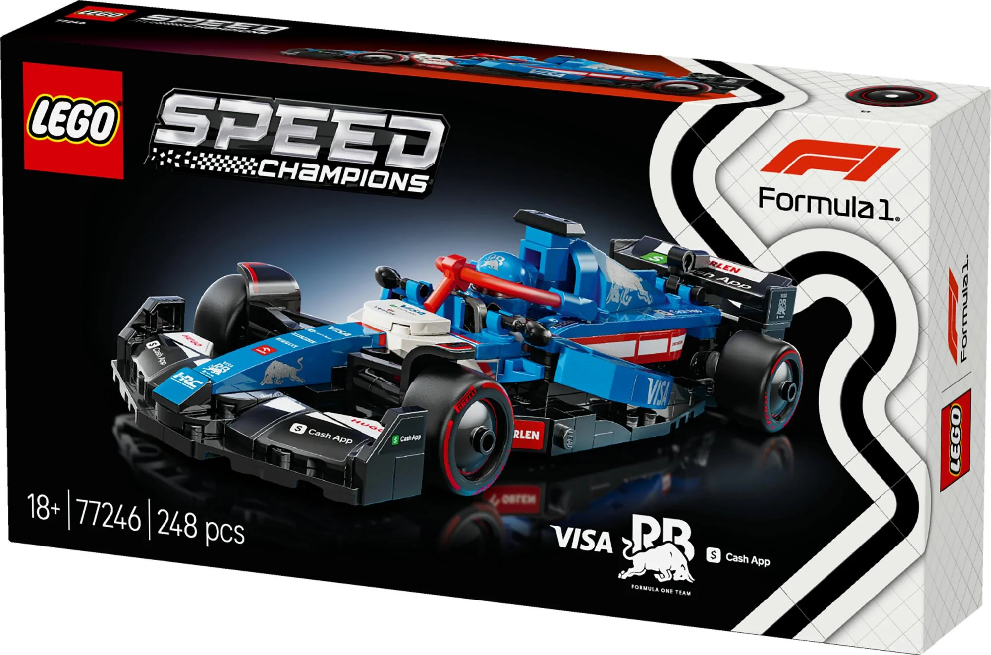 LEGO 77246 Speed Champions Visa Cash App RB VCARB 01 F1 Racing Car