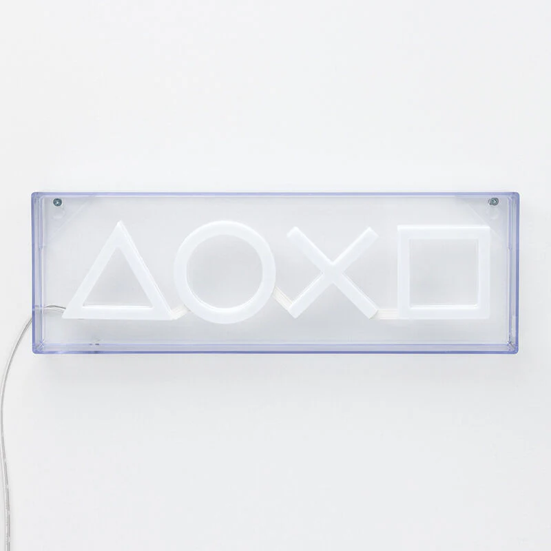 Playstation -Symboler LED Neonlys 15 x 30 cm