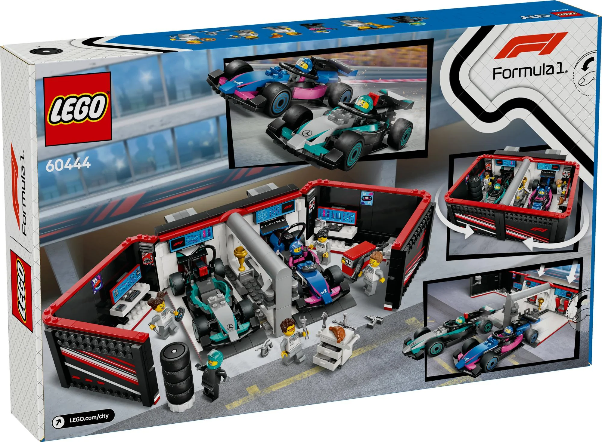 LEGO 60444 City F1 Garage with Mercedes-AMG & Alpine Racing Cars