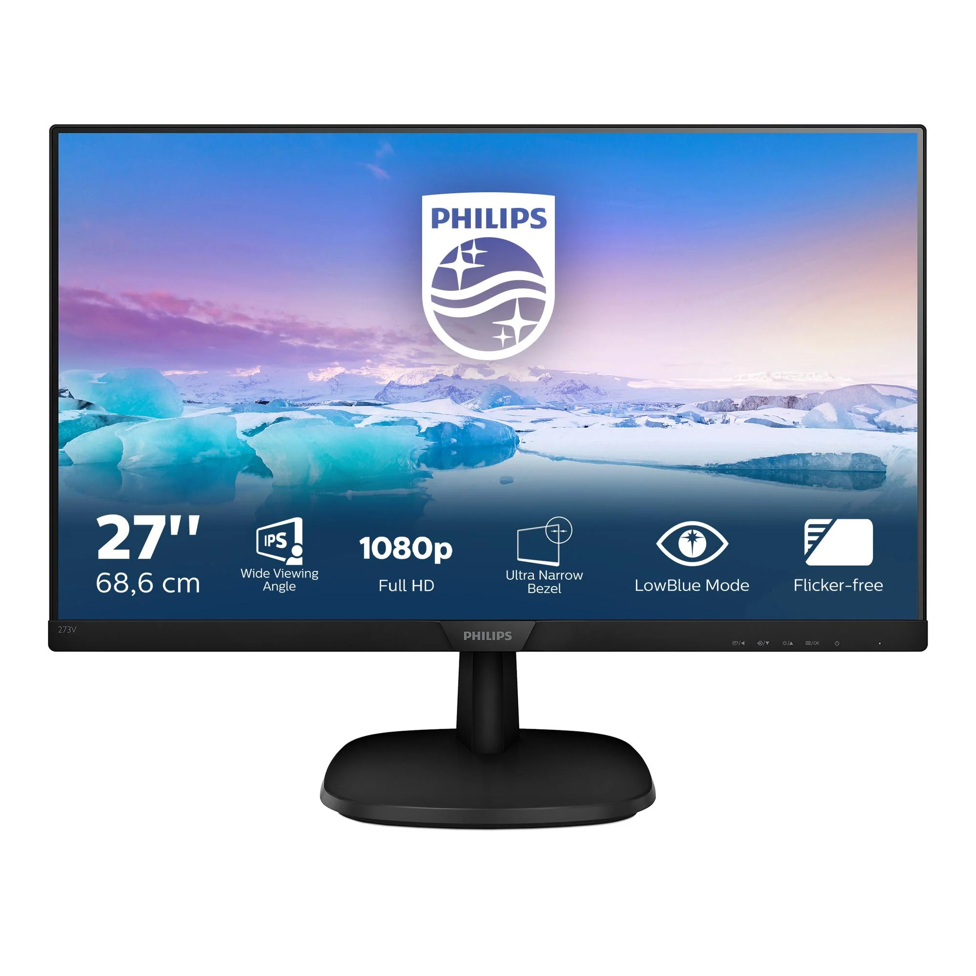 Philips V-line 273V7QDSB 27 1920 x 1080 (Full HD) DVI VGA (HD-15) HDMI 60Hz