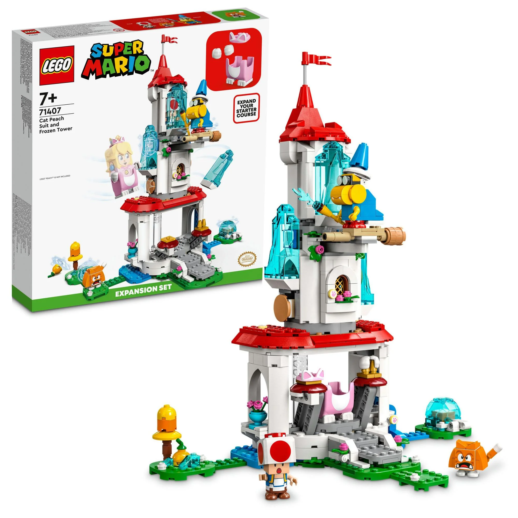 LEGO Super Mario - Cat Peach Suit and Frozen Tower Expansion Set (71407)