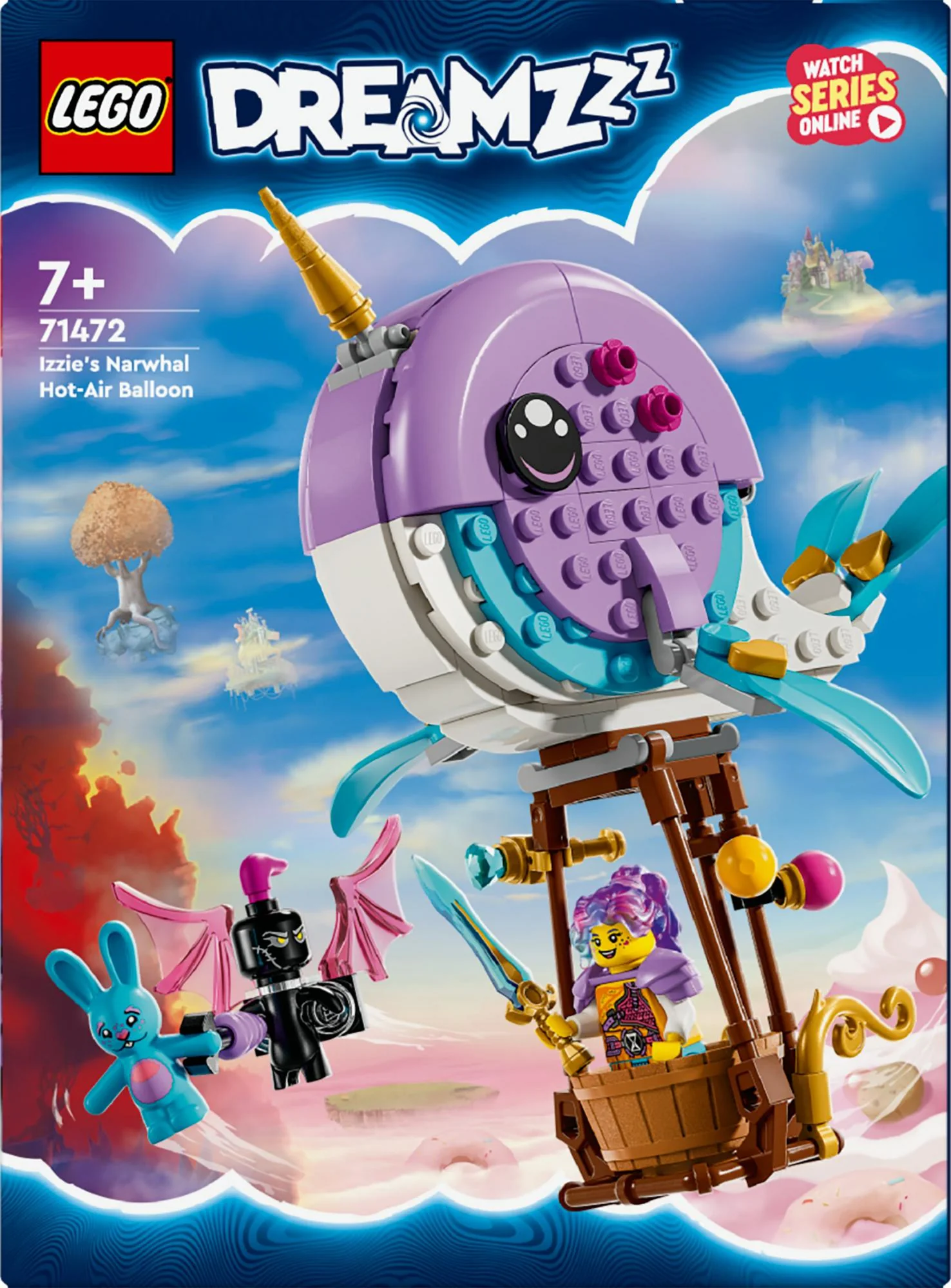 LEGO 71472 DreamZzz Izzie's Narwhal Hot Air Balloon