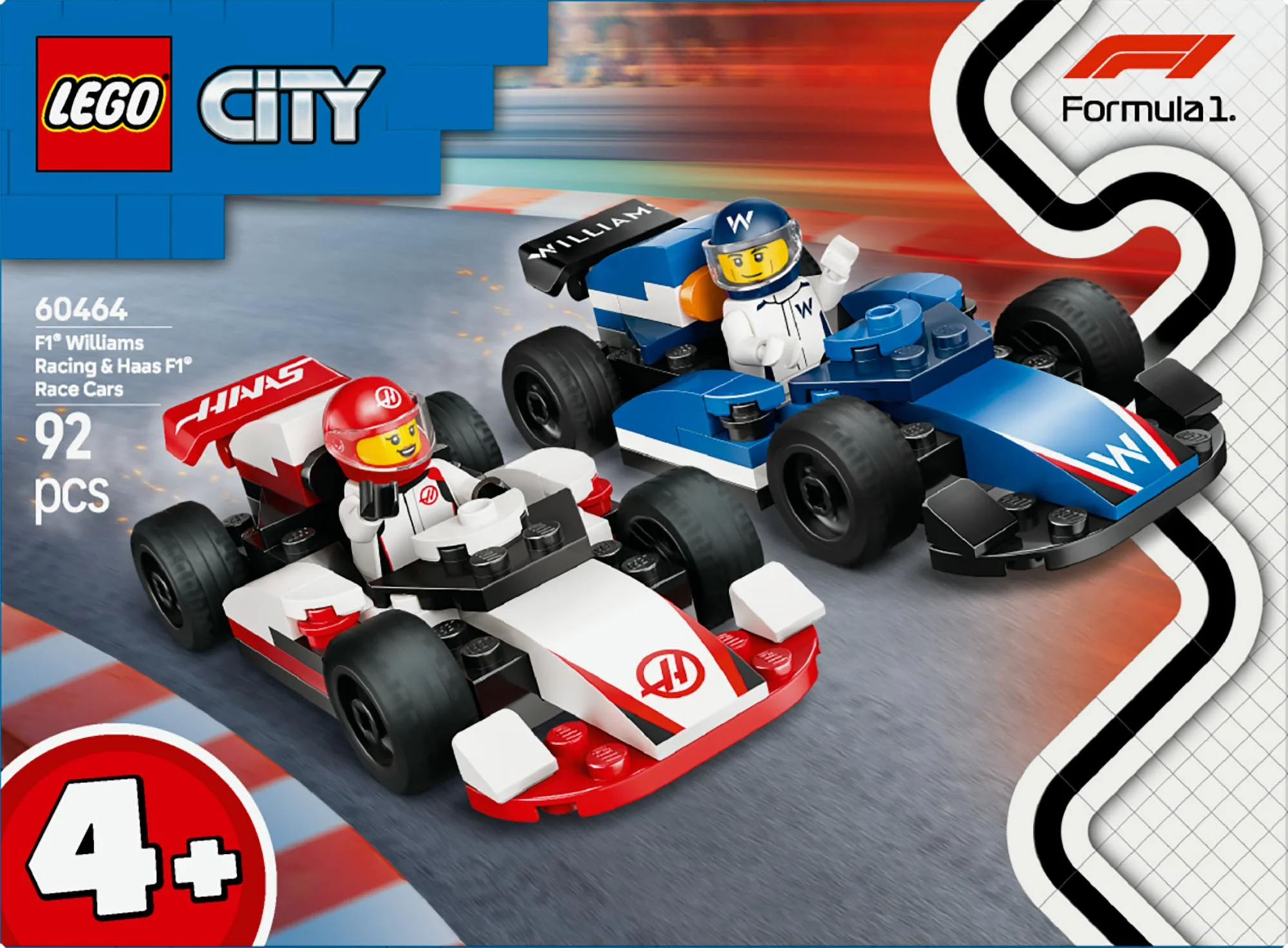 LEGO 60464 City F1 Williams Racing and Haas F1 Racing Cars