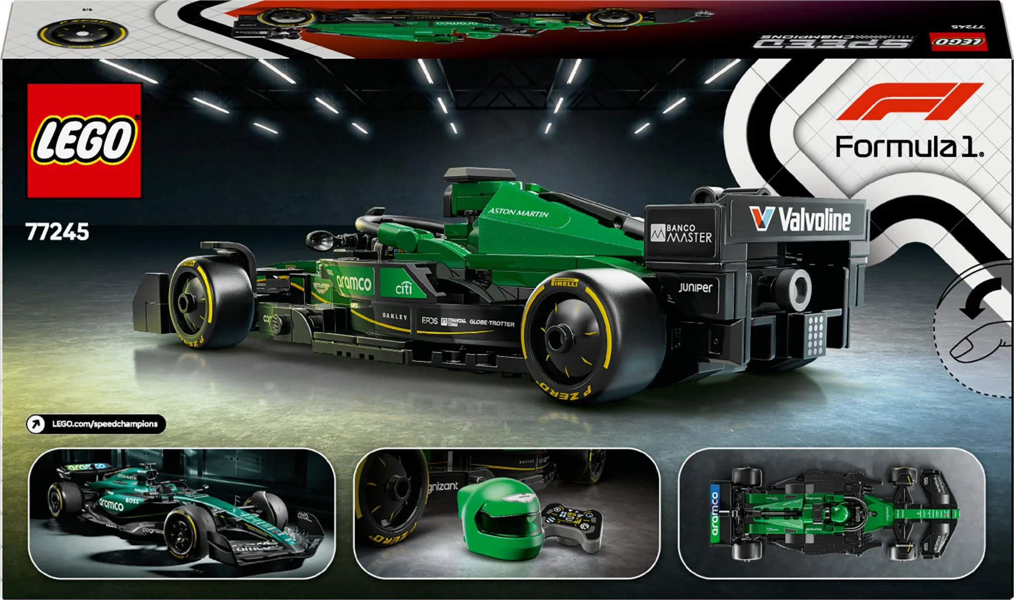 LEGO 77245 Speed Champions Aston Martin Aramco F1 AMR24 Racing Car
