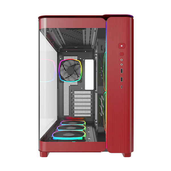 Montech King 95 Pro Rød-  curved glas