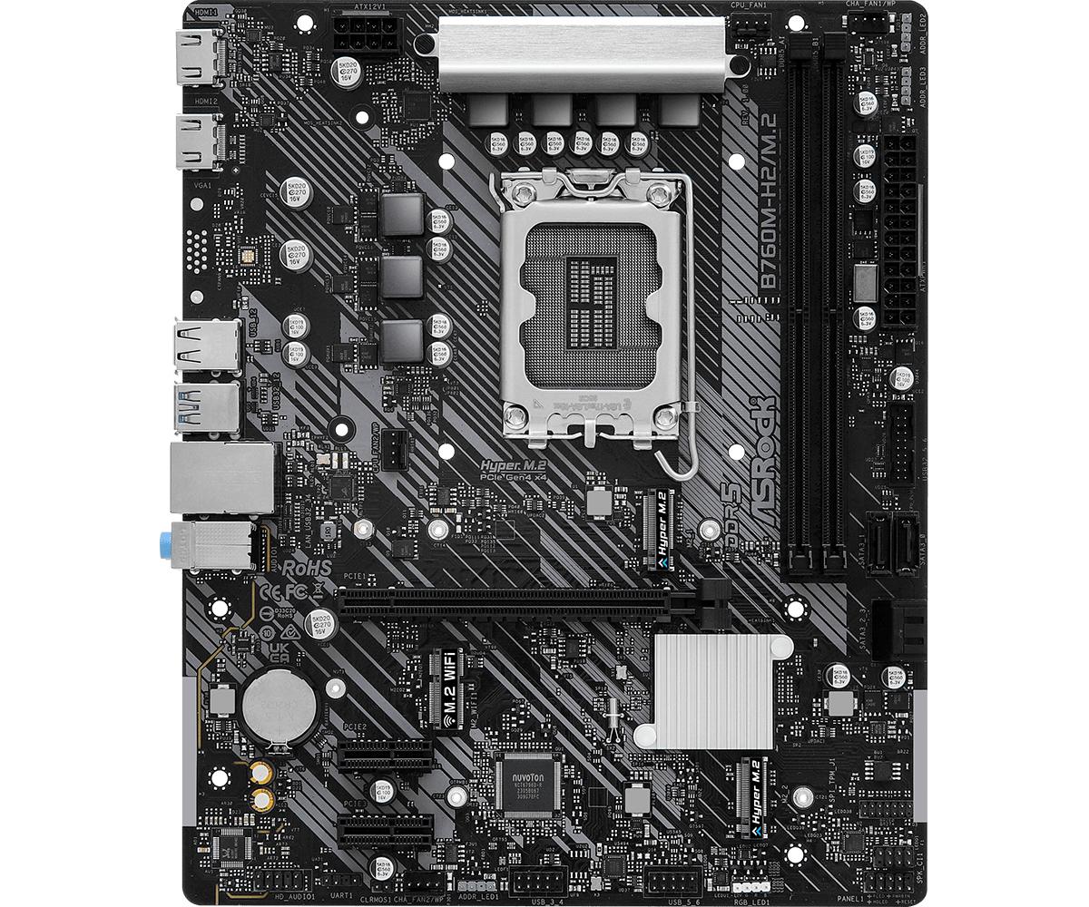 ASRock B760M-H2/M.2 Micro-ATX LGA1700 sokkel Intel B760