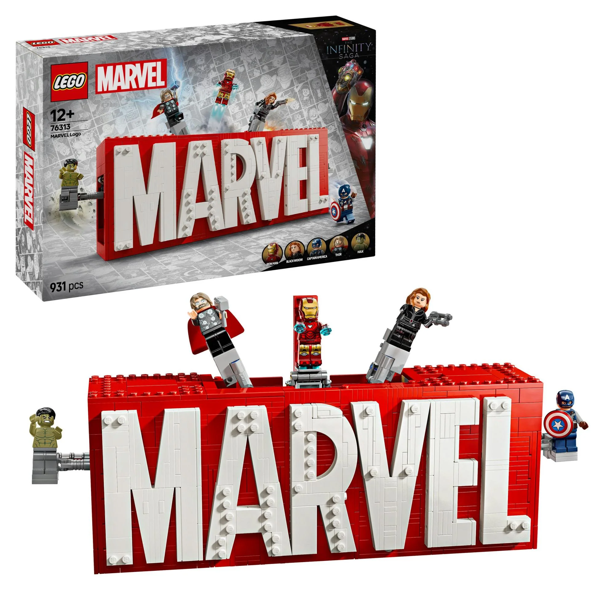 LEGO 76313 Marvel Logo & Minifigures