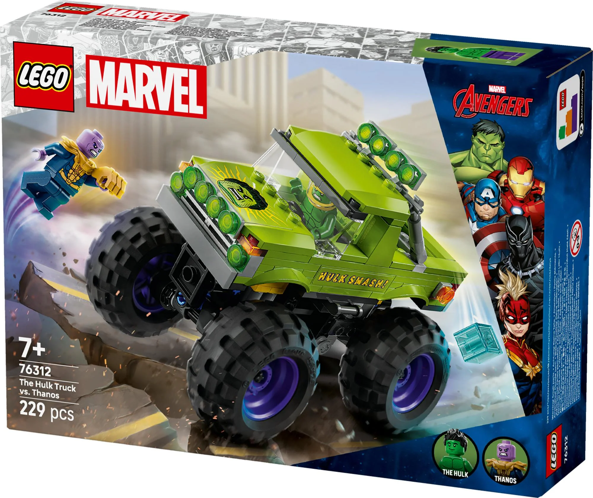 LEGO 76312 Marvel Super Heroes Marvel Hulk Truck vs. Thanos