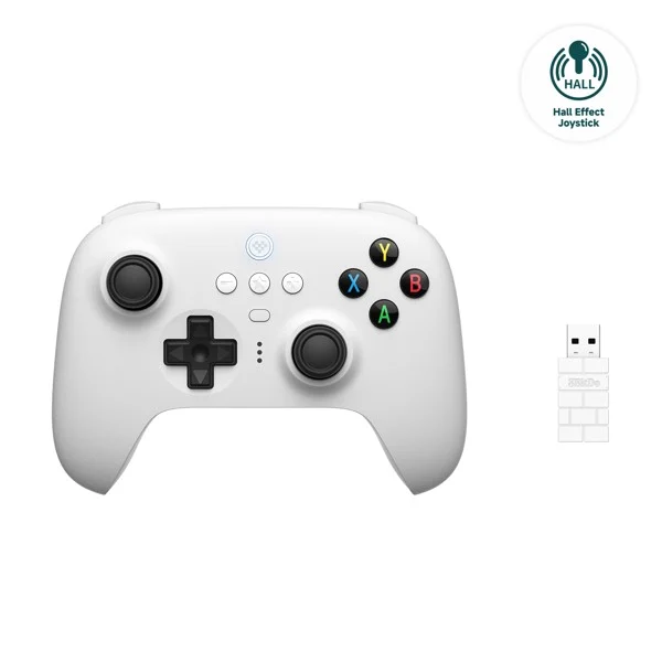 8BitDo Ultimate 2.4G Pad PC Hall Ed/Hvid