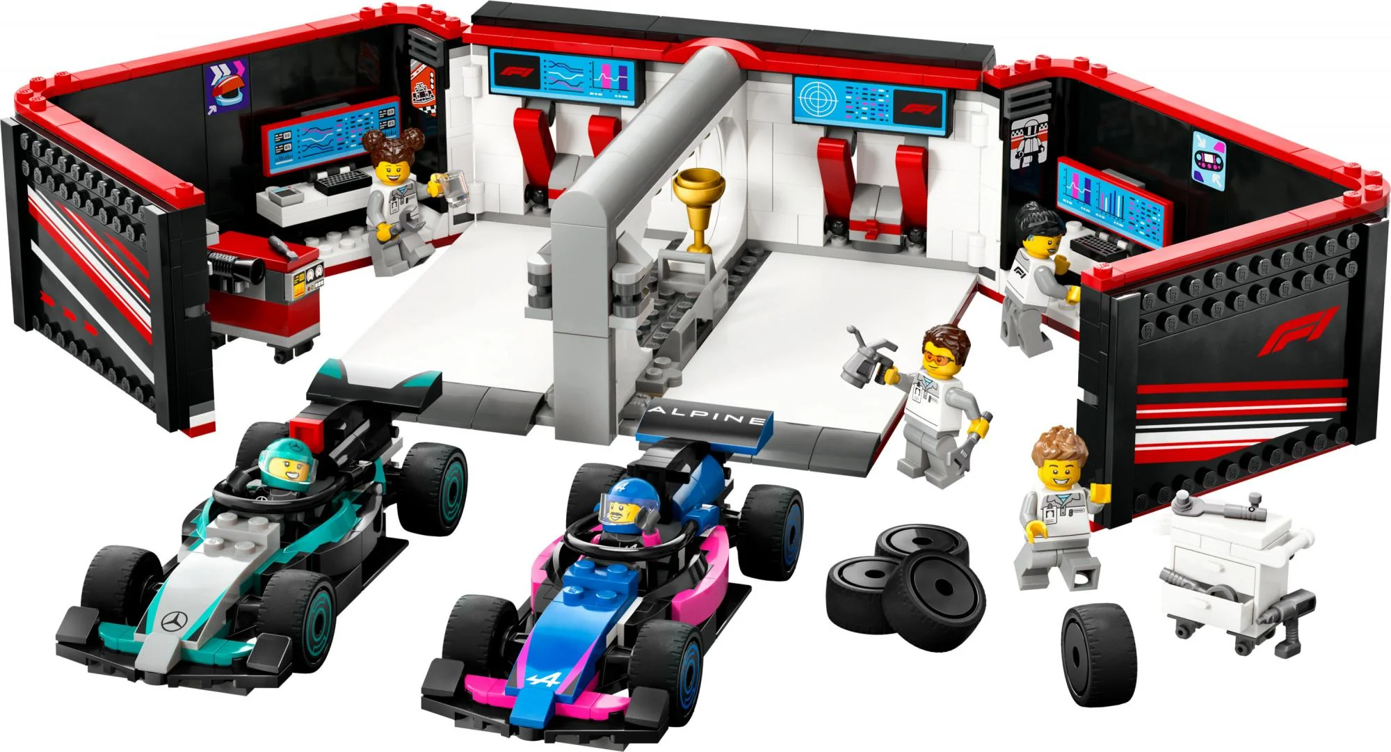 LEGO 60444 City F1 Garage with Mercedes-AMG & Alpine Racing Cars