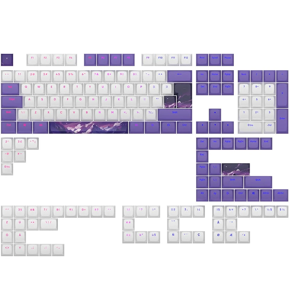 Dark Project - Keycaps sets - Violet Horizons