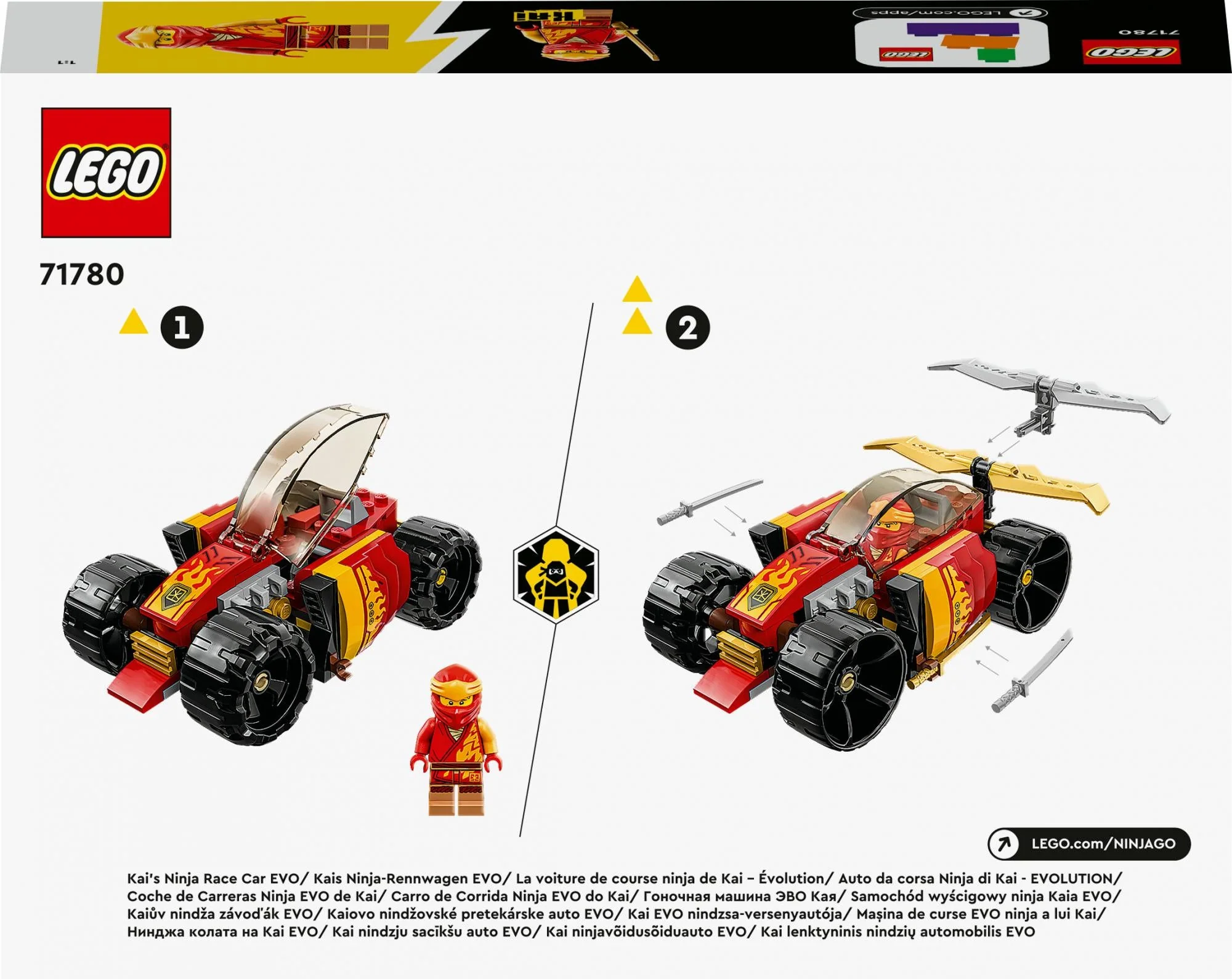 LEGO 71780 Ninjago Kais Ninja Racer EVO