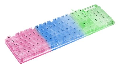 Deltaco - DK250 Membran Tastatur - Transparent - Regnbue LED