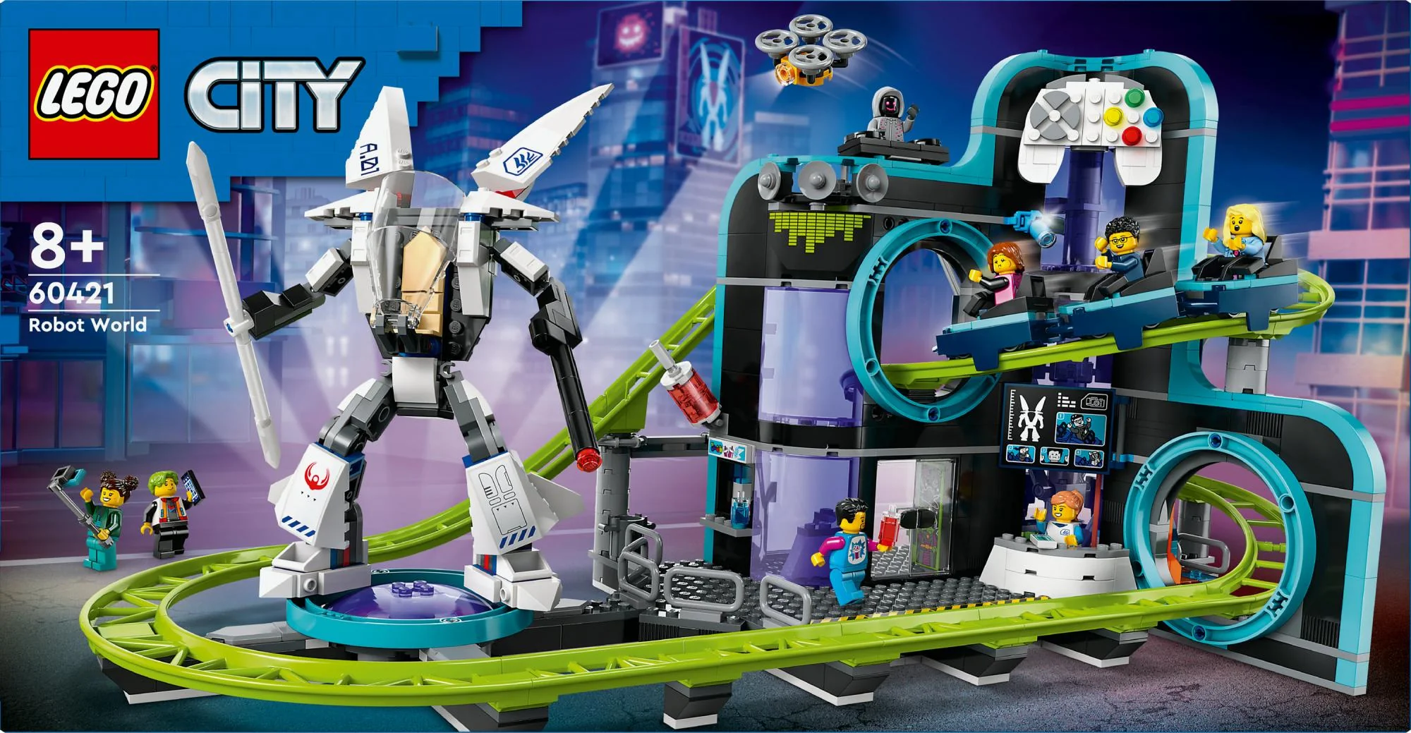 LEGO 60421 City Roller Coaster with Robot Mech