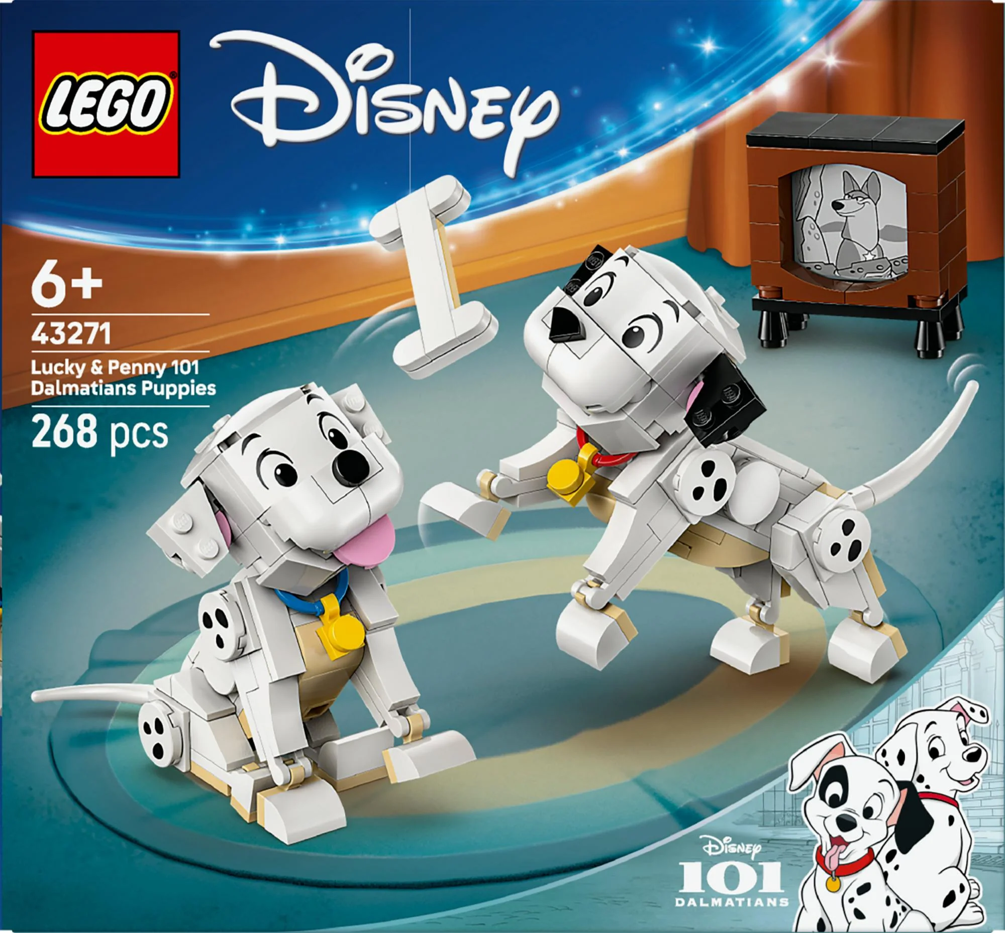 LEGO 43271 Disney Classic Puppies Lucky and Penny from 101 Dalmatians