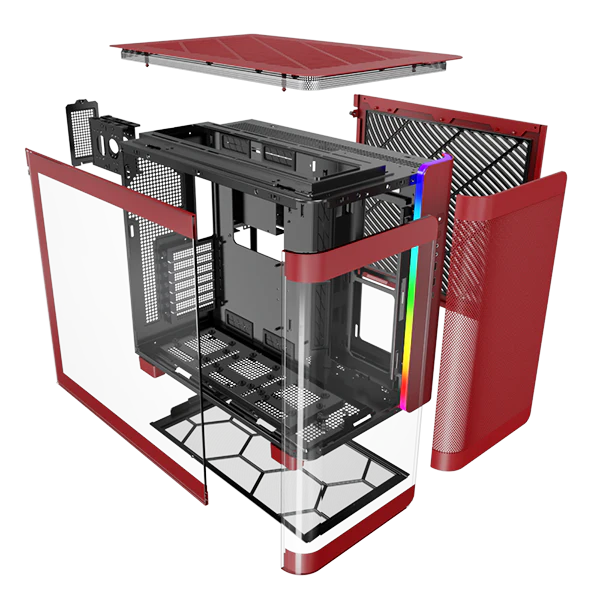 Montech King 95 Rød -  curved glas