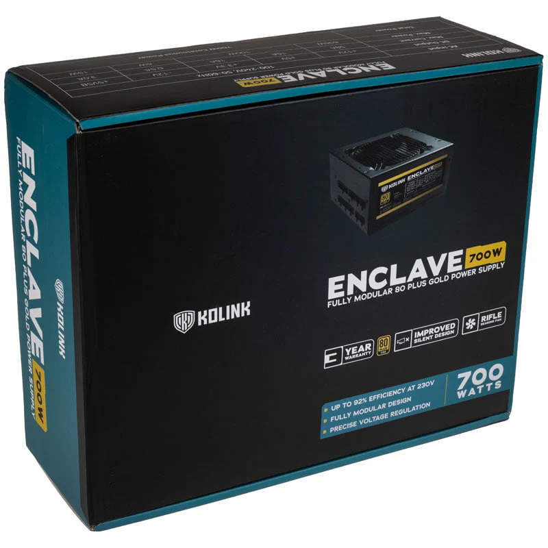 Kolink Enclave 80 PLUS Gold Netzteil. modular– 700 Watt