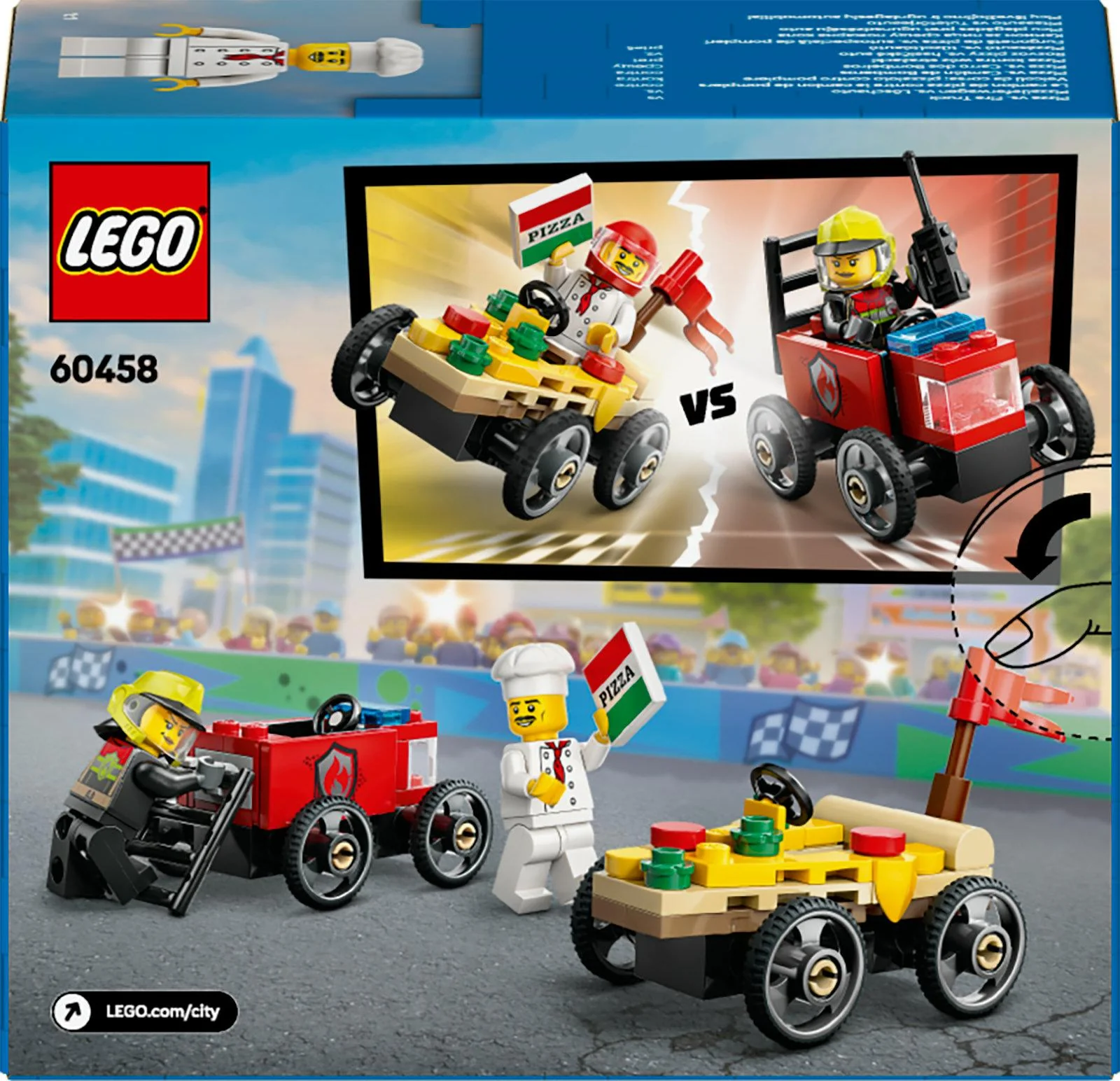 LEGO 60458 City Pizza Delivery Truck vs. Fire Truck