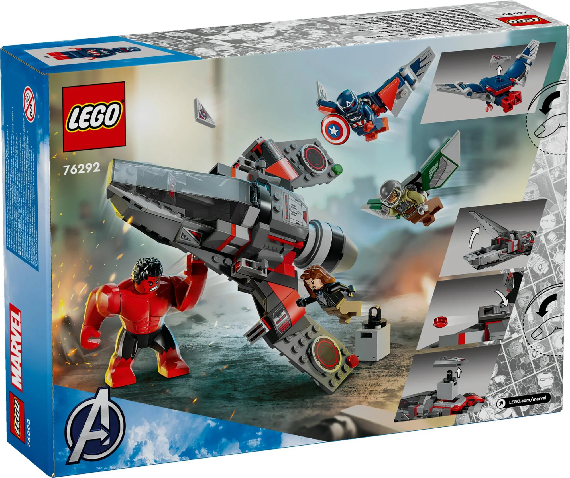 LEGO 76292 Marvel Super Heroes Captain America vs. Red Hulk Showdown