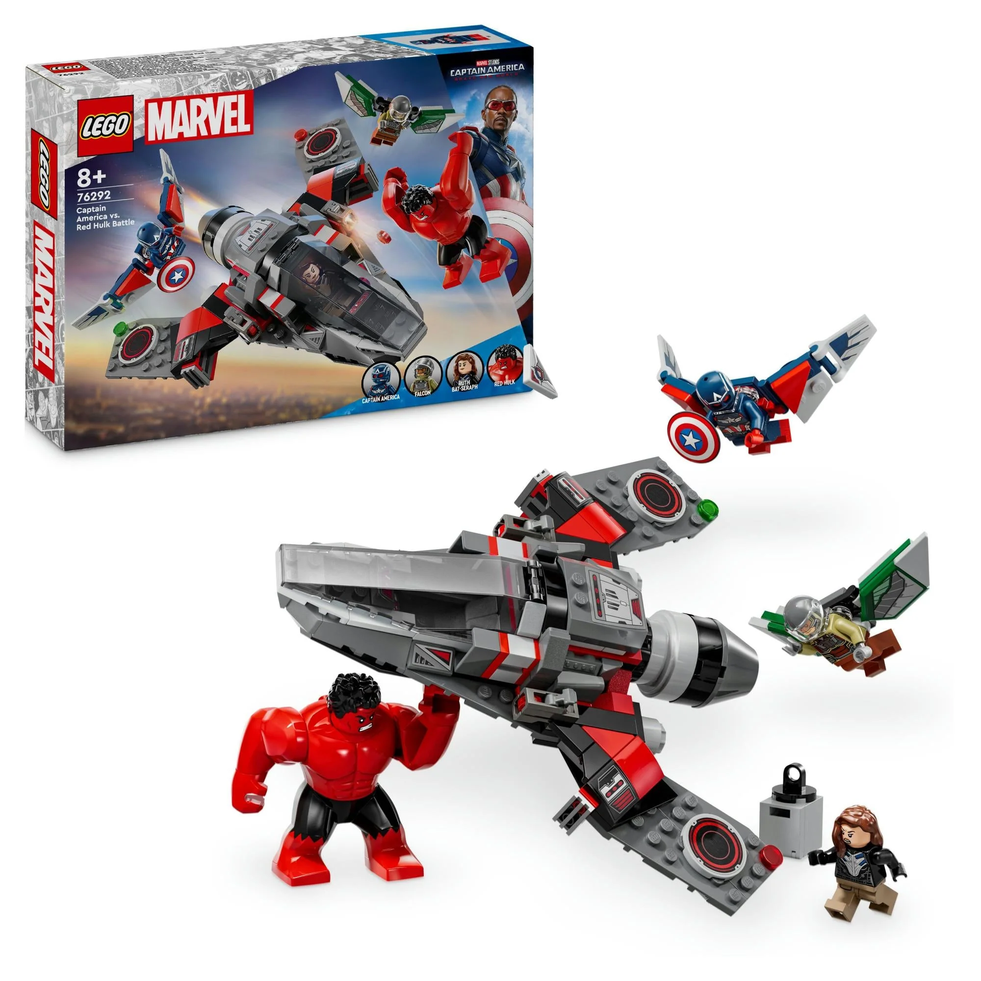 LEGO 76292 Marvel Super Heroes Captain America vs. Red Hulk Showdown