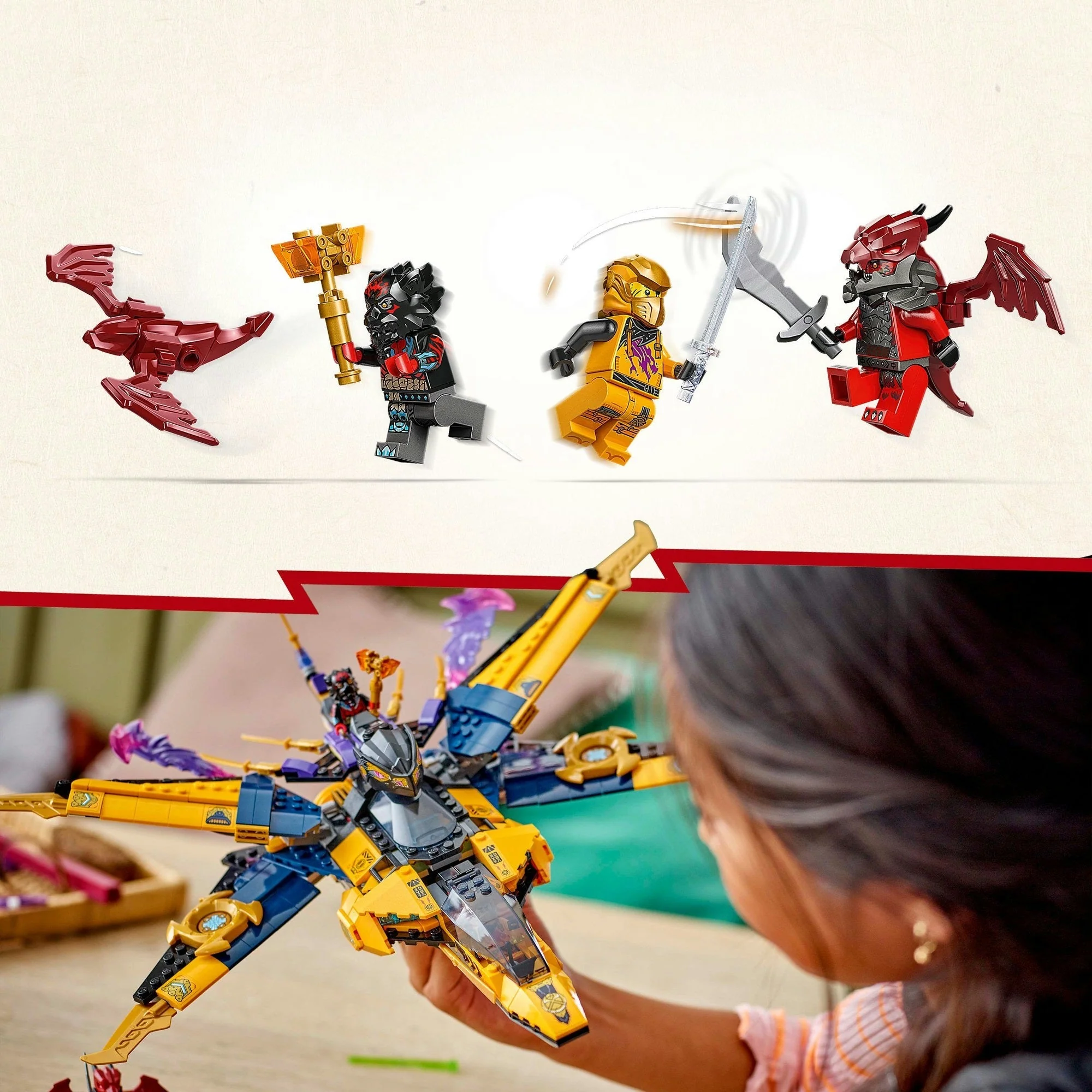 LEGO 71833 Ninjago Ra's and Arin's Super Striker
