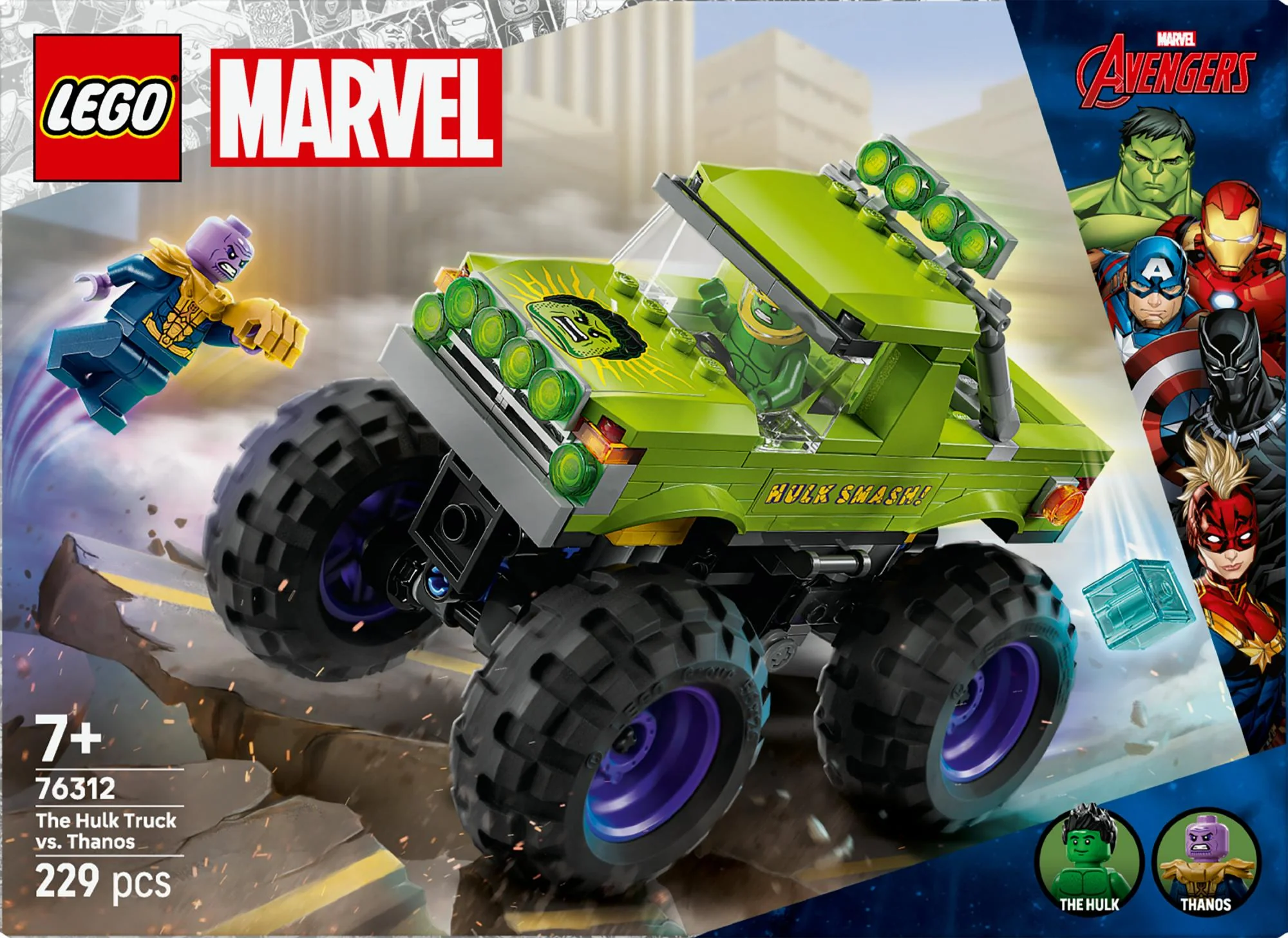 LEGO 76312 Marvel Super Heroes Marvel Hulk Truck vs. Thanos