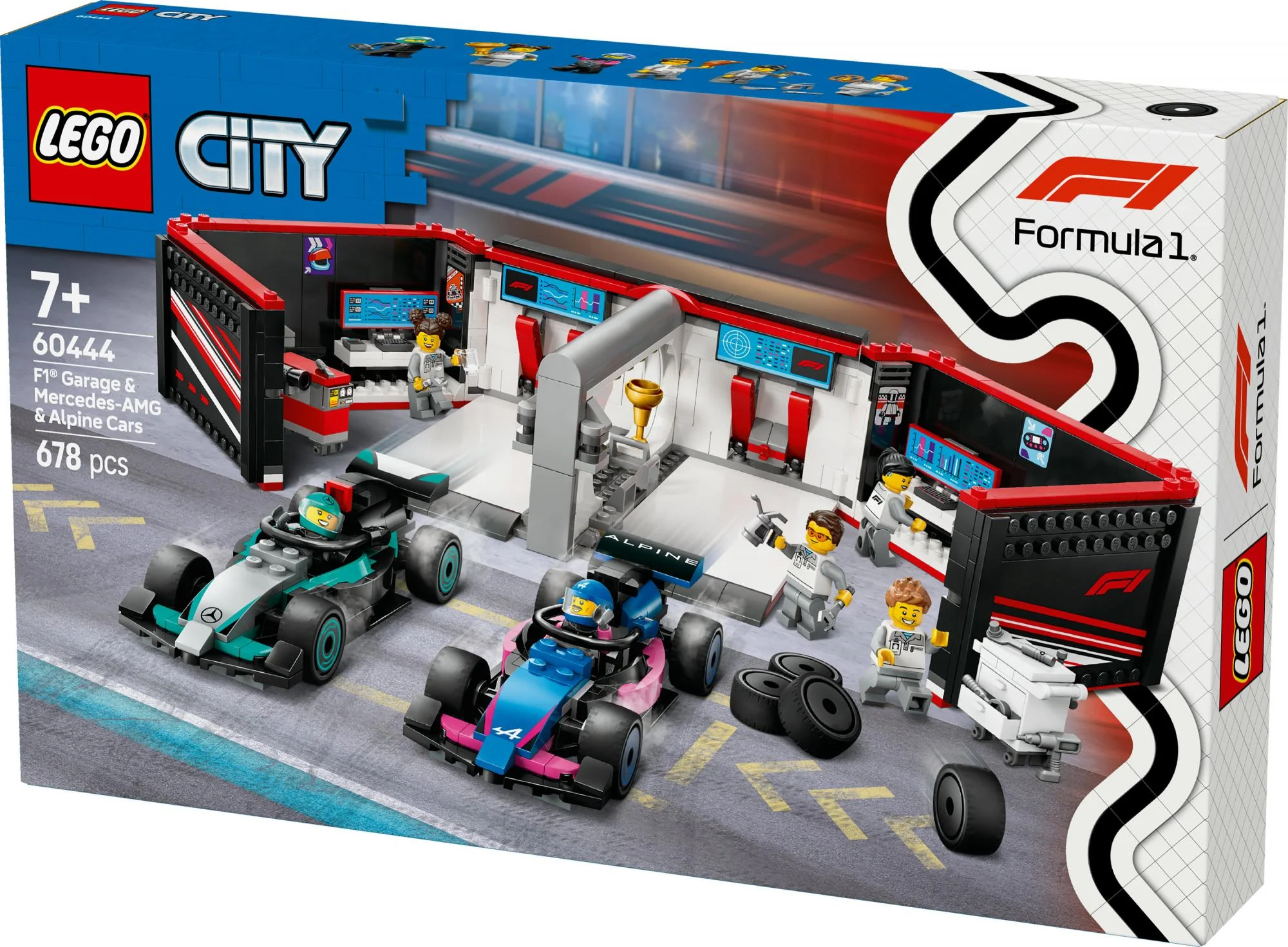 LEGO 60444 City F1 Garage with Mercedes-AMG & Alpine Racing Cars