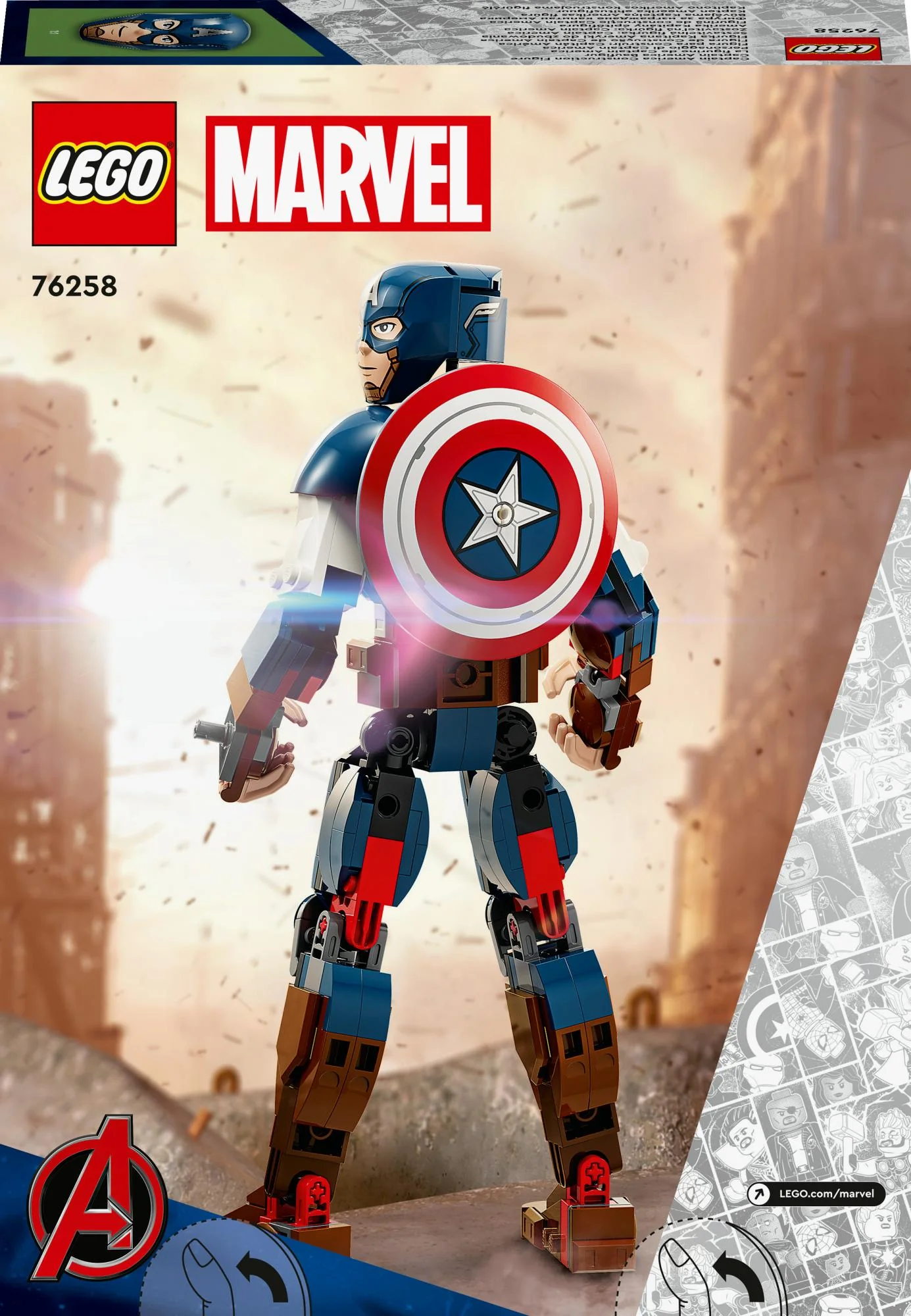 LEGO 76258 Marvel Super Heroes Captain America Buildable Figure