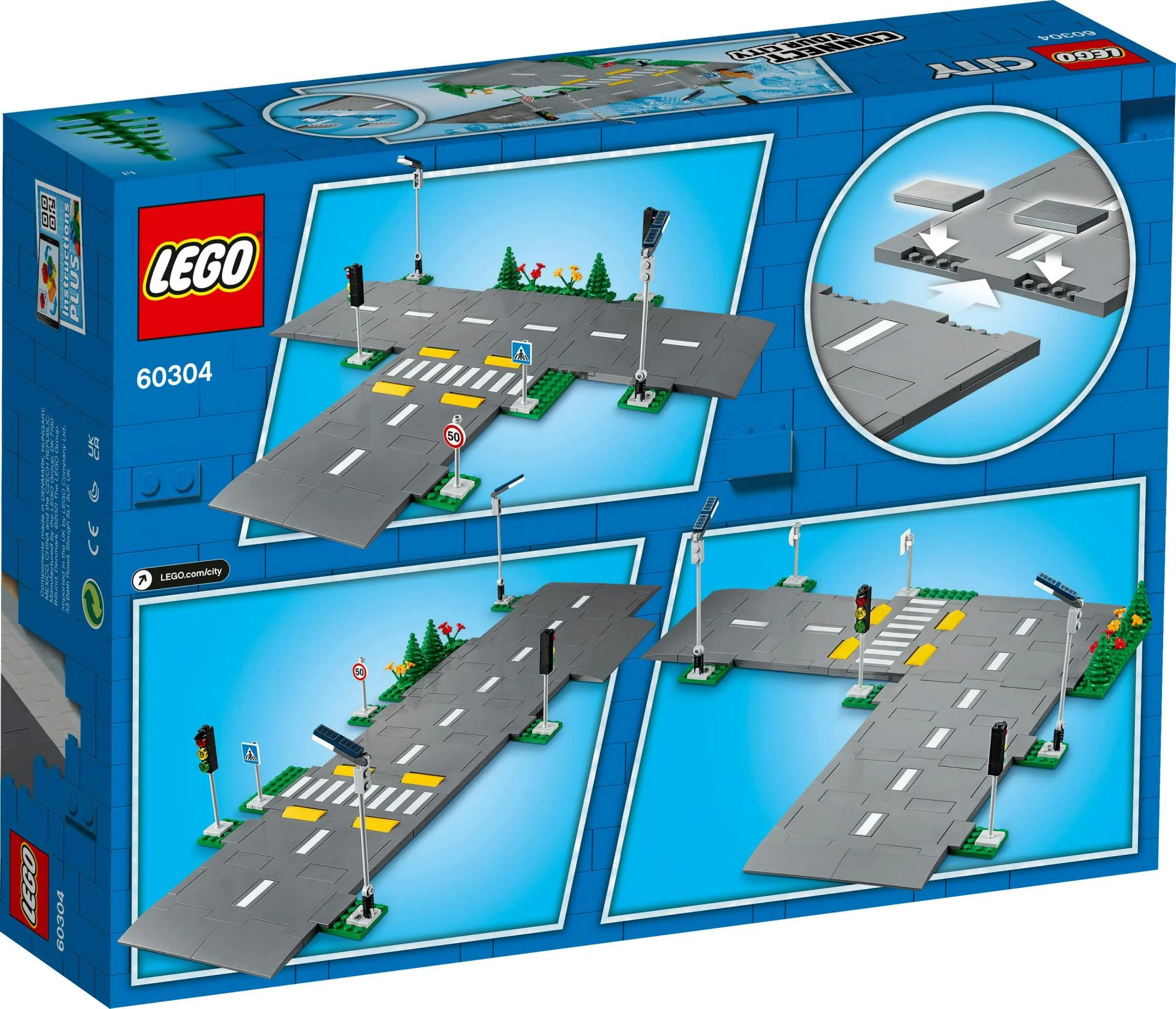 LEGO City intersection with traffic lights 60304