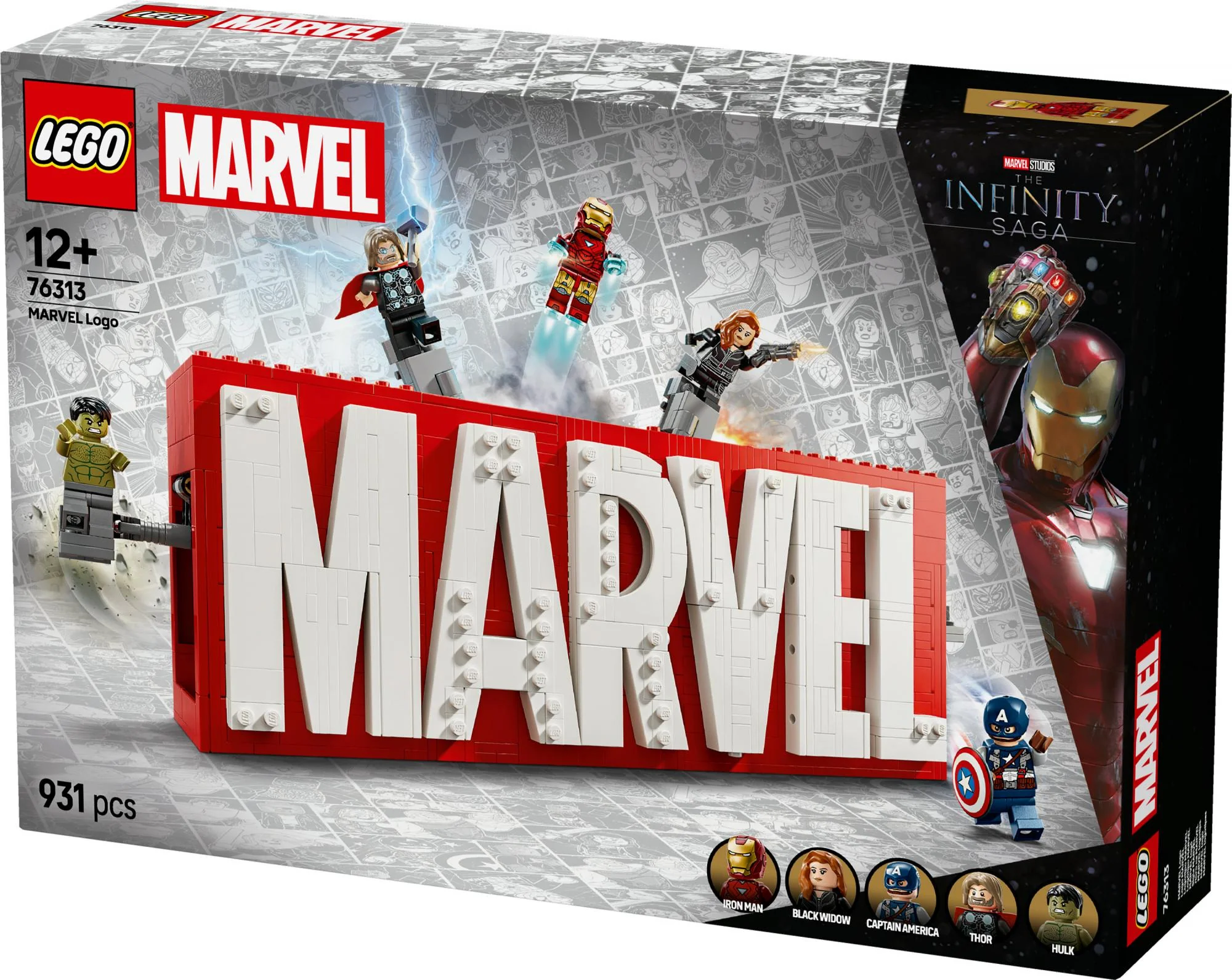 LEGO 76313 Marvel Logo & Minifigures