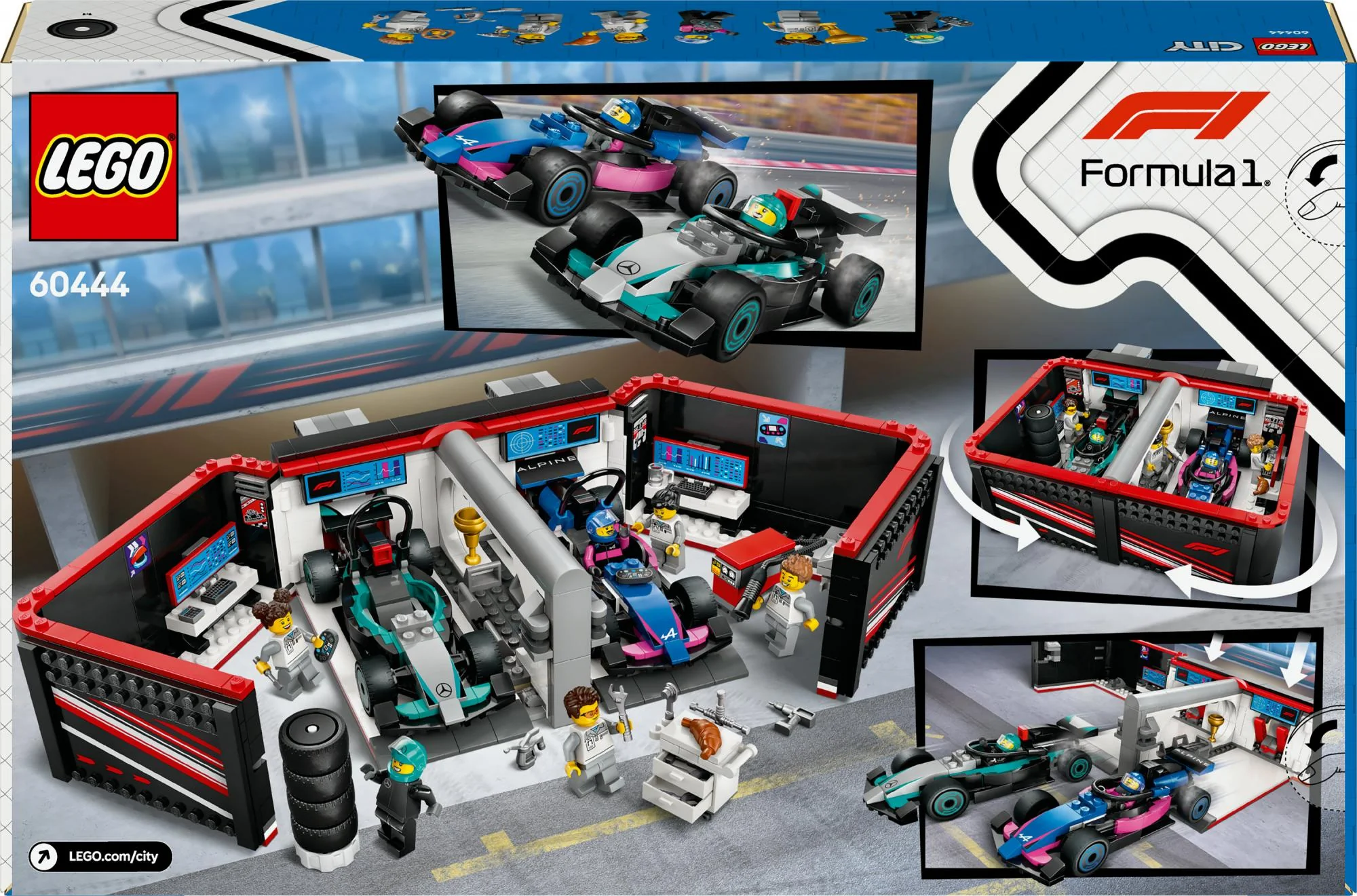 LEGO 60444 City F1 Garage with Mercedes-AMG & Alpine Racing Cars