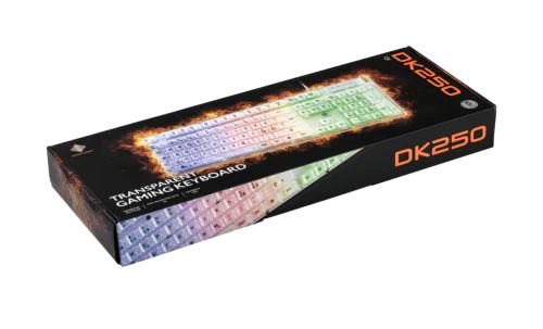 Deltaco - DK250 Membran Tastatur - Transparent - Regnbue LED