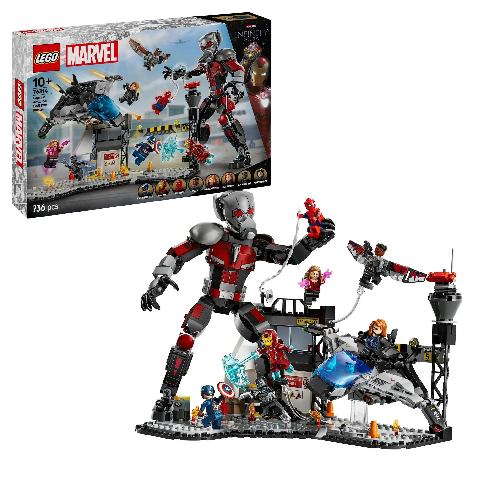 LEGO 76314 Marvel Super Heroes Captain America: Civil War Action Duel