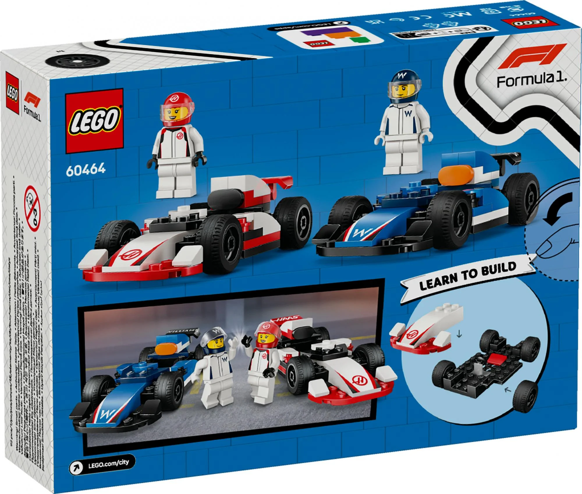 LEGO 60464 City F1 Williams Racing and Haas F1 Racing Cars