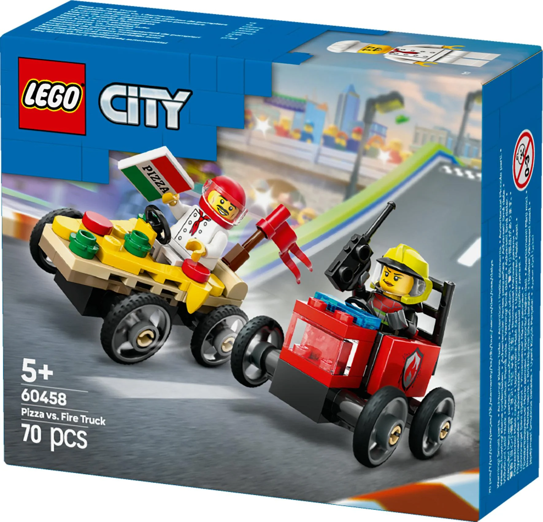 LEGO 60458 City Pizza Delivery Truck vs. Fire Truck