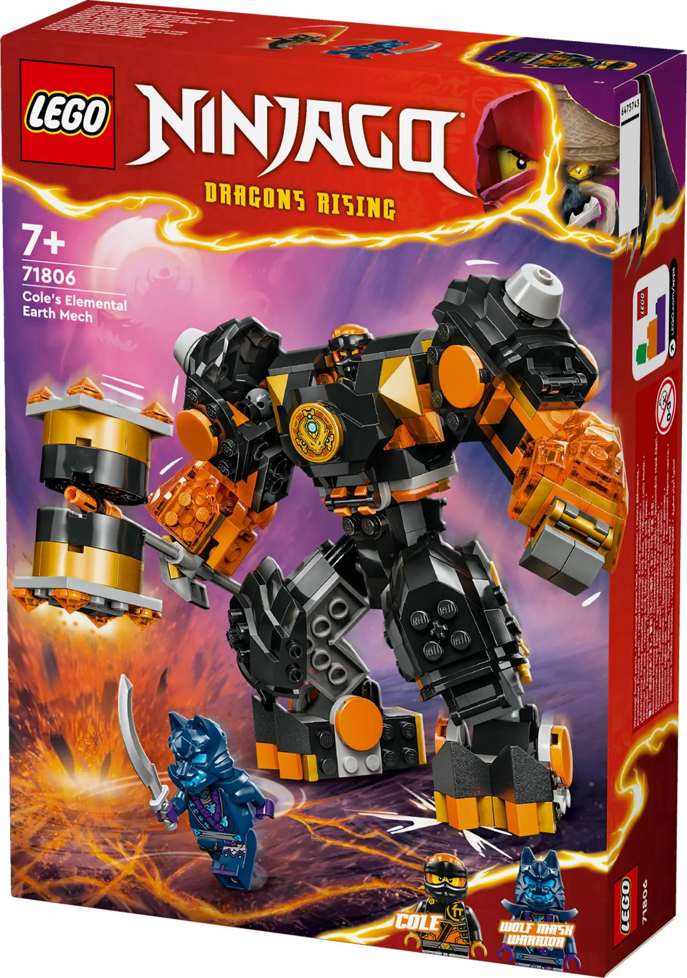 LEGO 71806 Ninjago Cole's Earth Mech