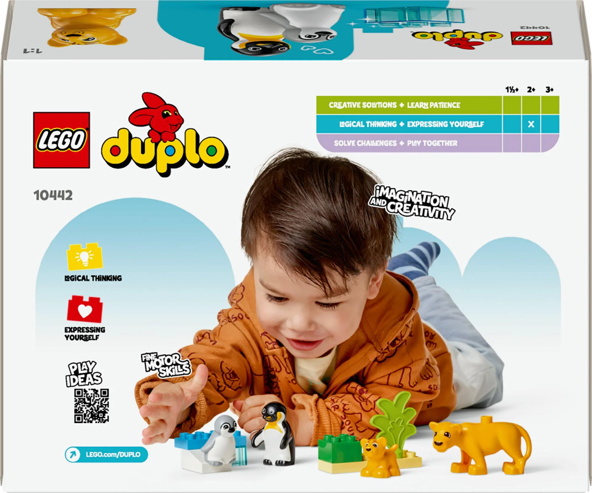 LEGO 10442 DUPLO Town wild animal families: penguins and lions