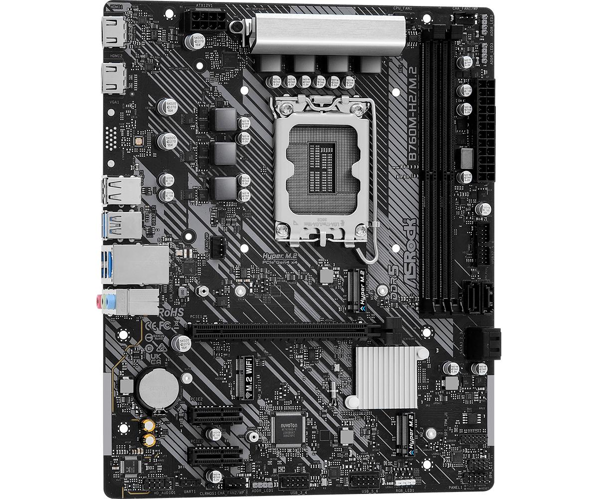 ASRock B760M-H2/M.2 Micro-ATX LGA1700 sokkel Intel B760