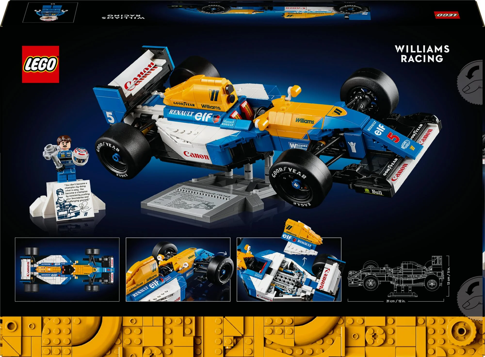 LEGO 10353 Icons Williams Racing FW14B with Nigel Mansell