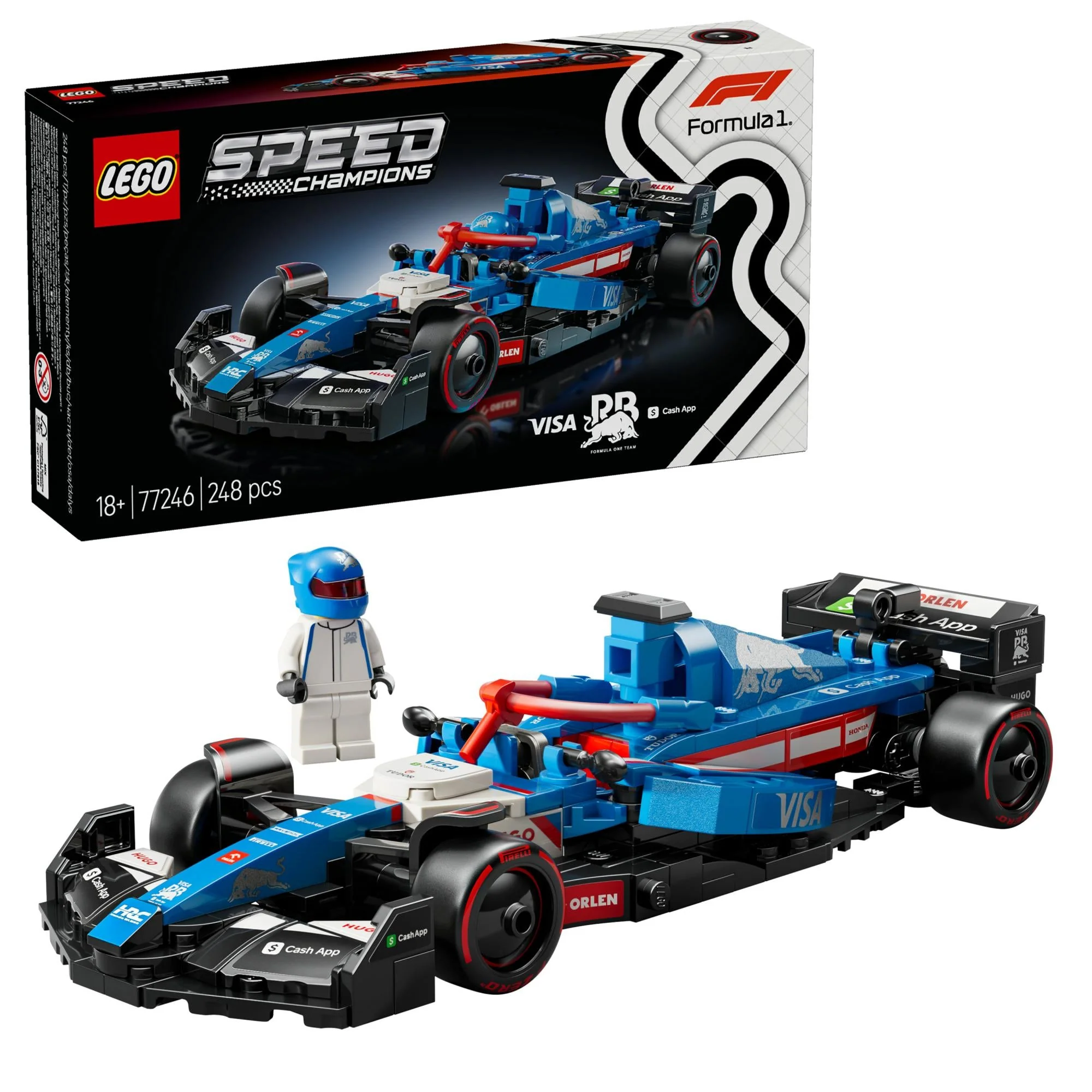 LEGO 77246 Speed Champions Visa Cash App RB VCARB 01 F1 Racing Car