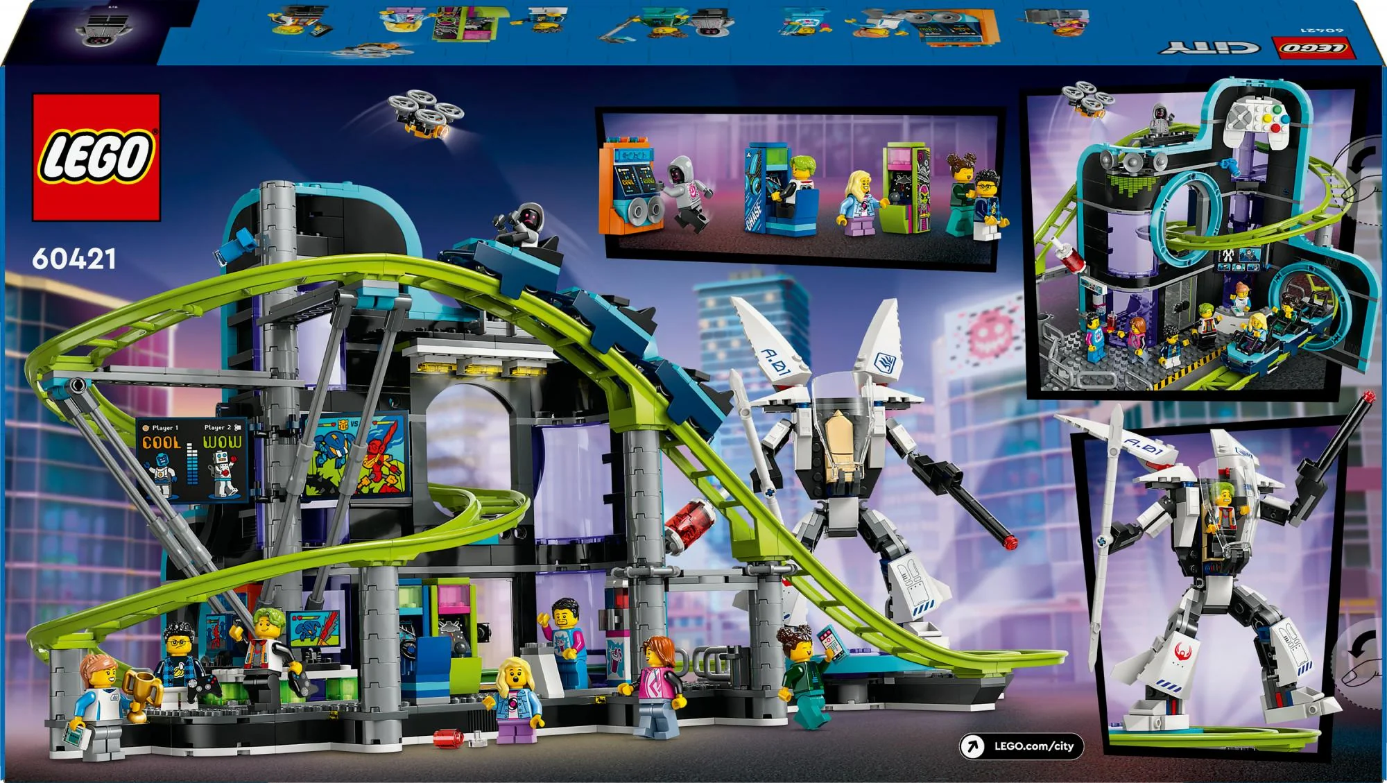 LEGO 60421 City Roller Coaster with Robot Mech