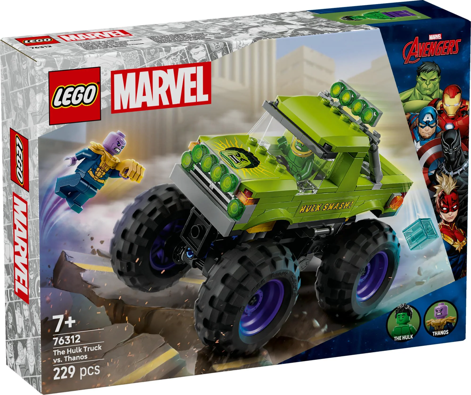 LEGO 76312 Marvel Super Heroes Marvel Hulk Truck vs. Thanos