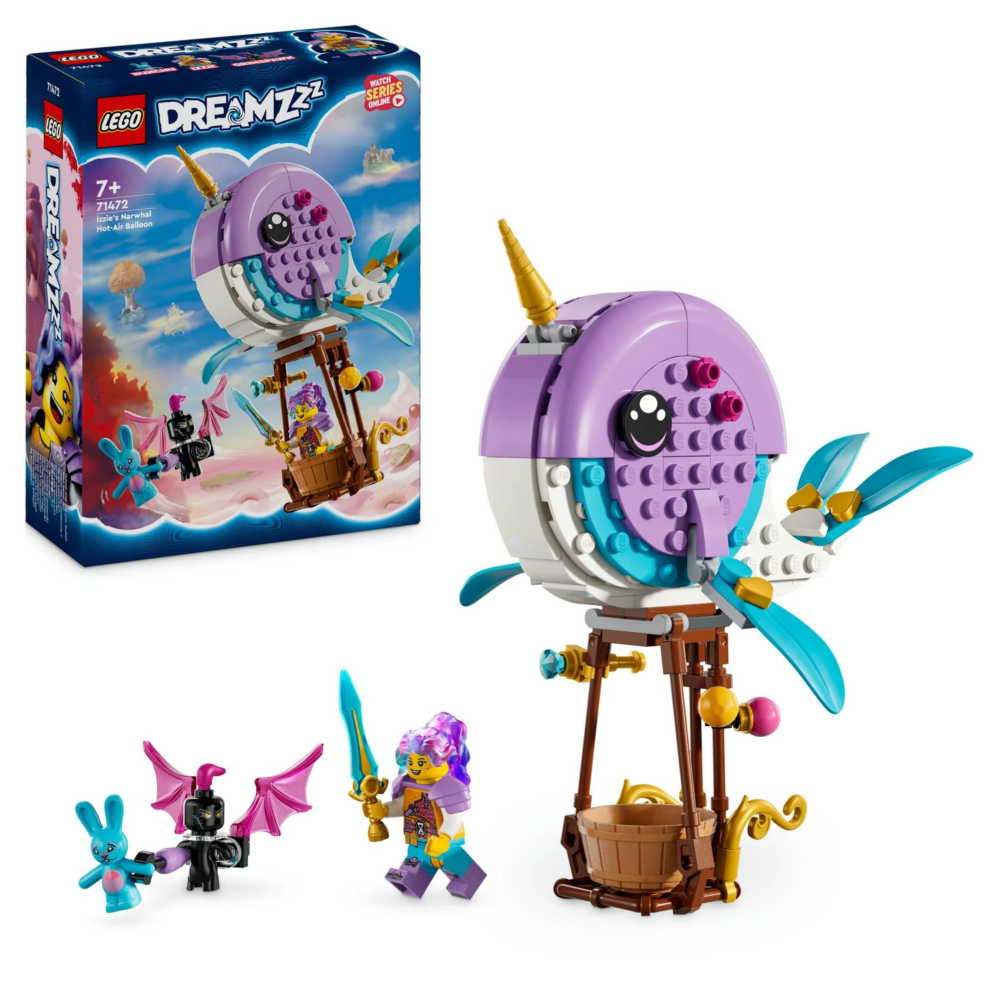 LEGO 71472 DreamZzz Izzie's Narwhal Hot Air Balloon