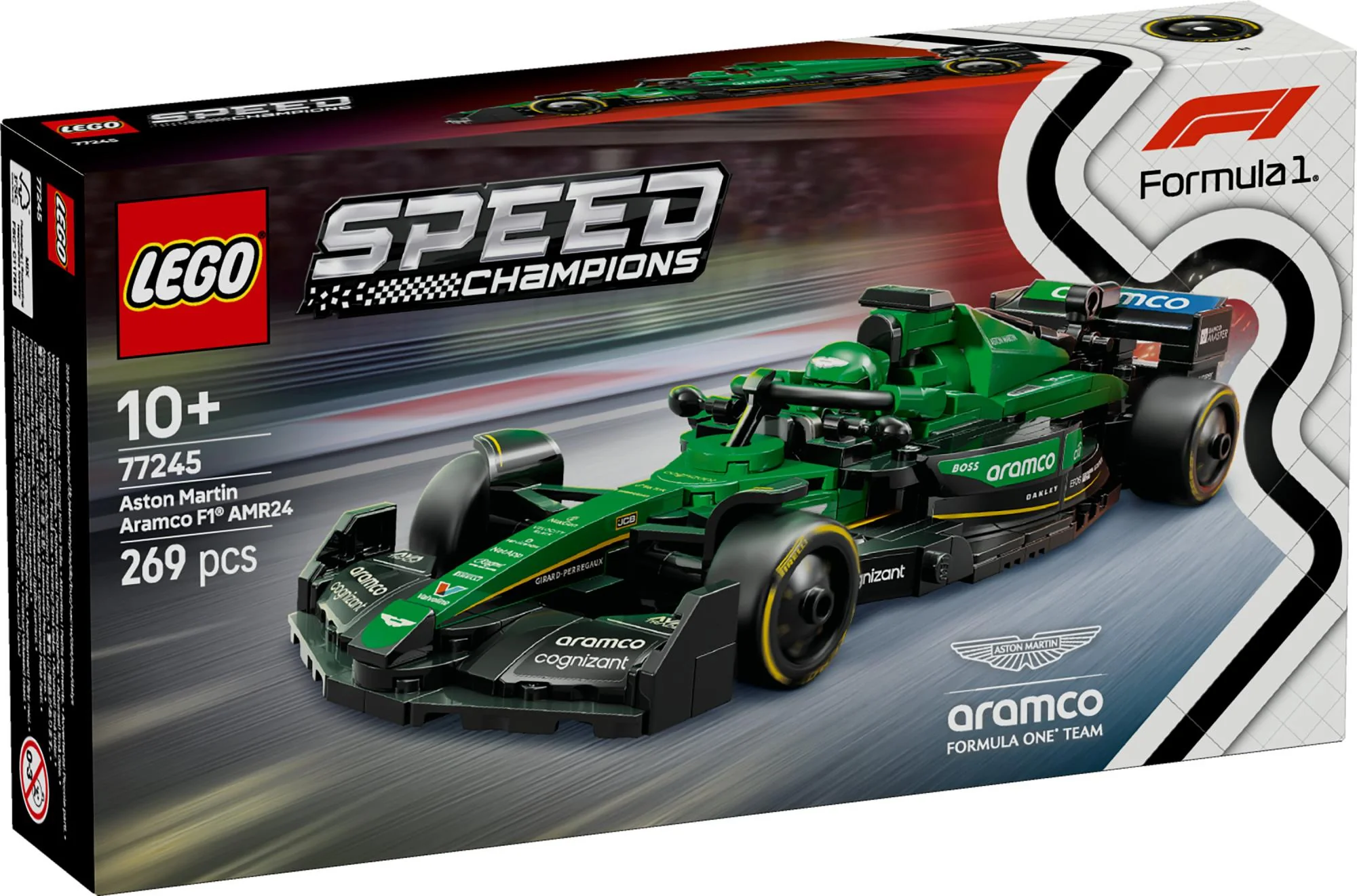 LEGO 77245 Speed Champions Aston Martin Aramco F1 AMR24 Racing Car