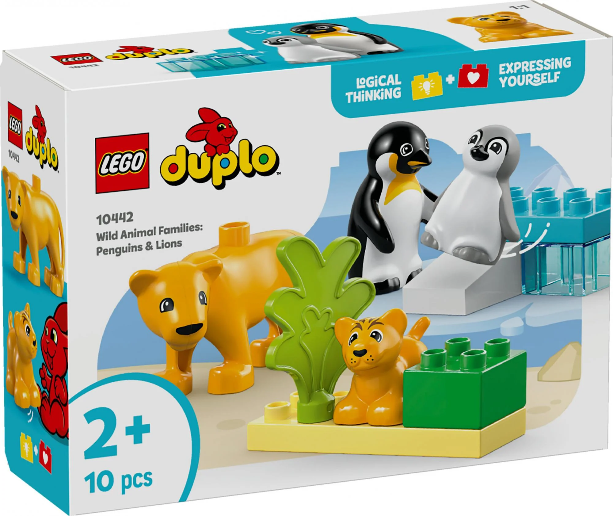 LEGO 10442 DUPLO Town wild animal families: penguins and lions