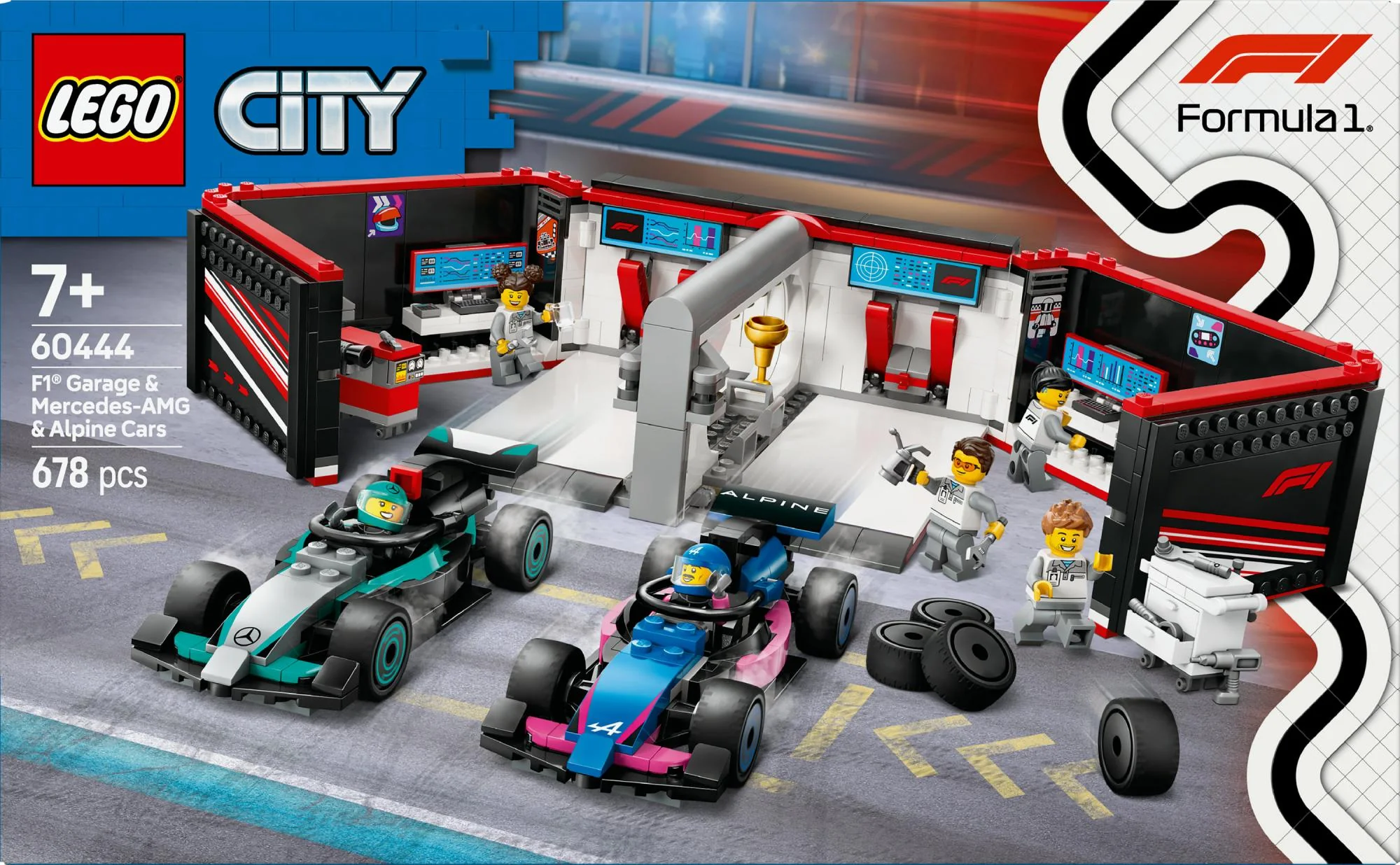 LEGO 60444 City F1 Garage with Mercedes-AMG & Alpine Racing Cars